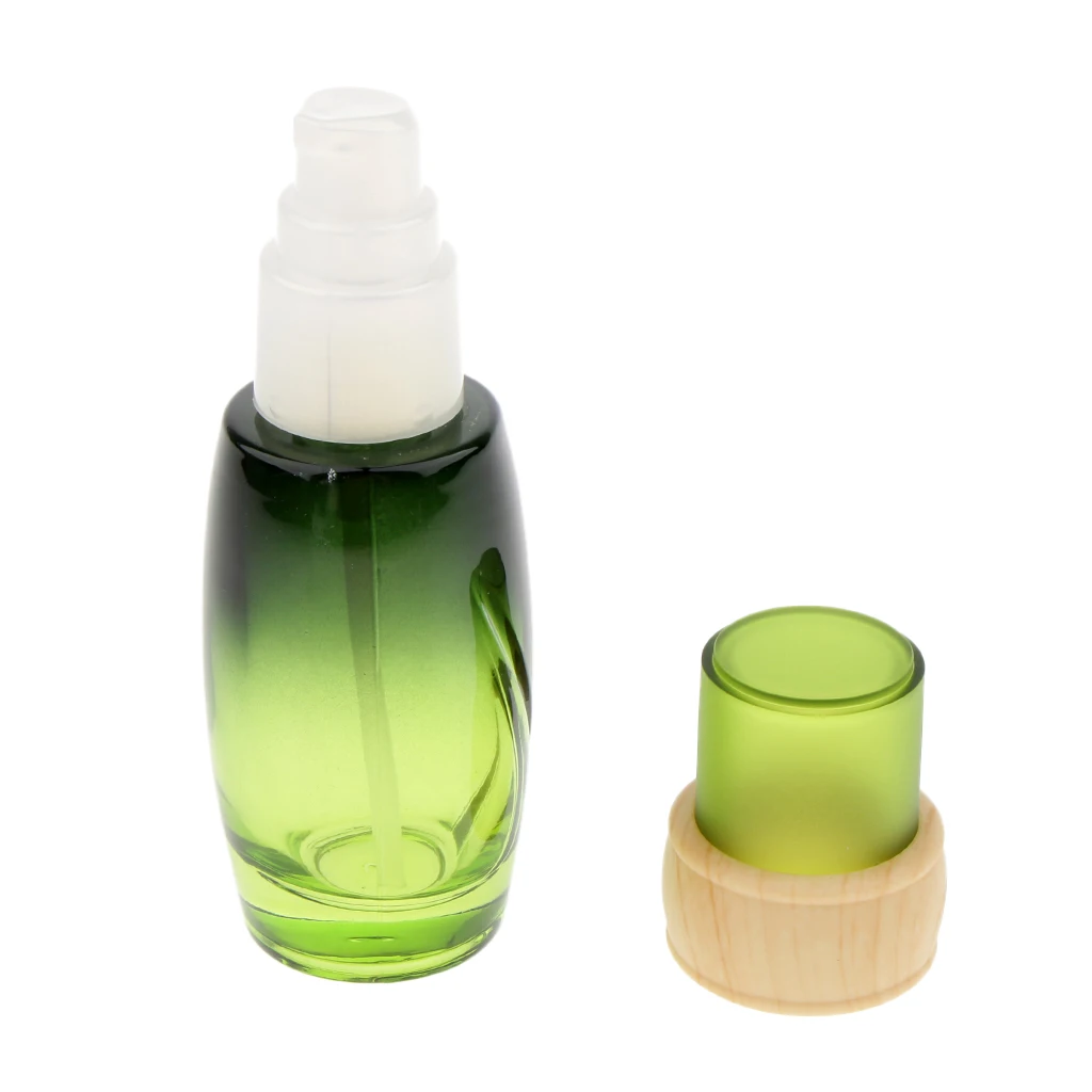 1 Set 4 Pieces Premium Empty Portable Refillable Glass Cosmetic Makeup Face Cream Jar Small Container Pump Bottle Pot