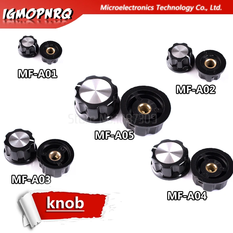 5 шт. MF-A01 MF-A02 MFA-A03 MF-A04 MA-A05 бакелитовая ручка потенциометра отверстие диаметром 6 мм для WH118 WX050 потенциометр