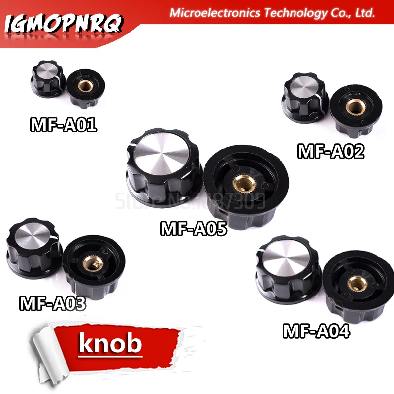4 mm pour WXD3-13 WH5 WXD3-12 K17-01 10Pcs bakélite Potentiomètre Bouton Trou