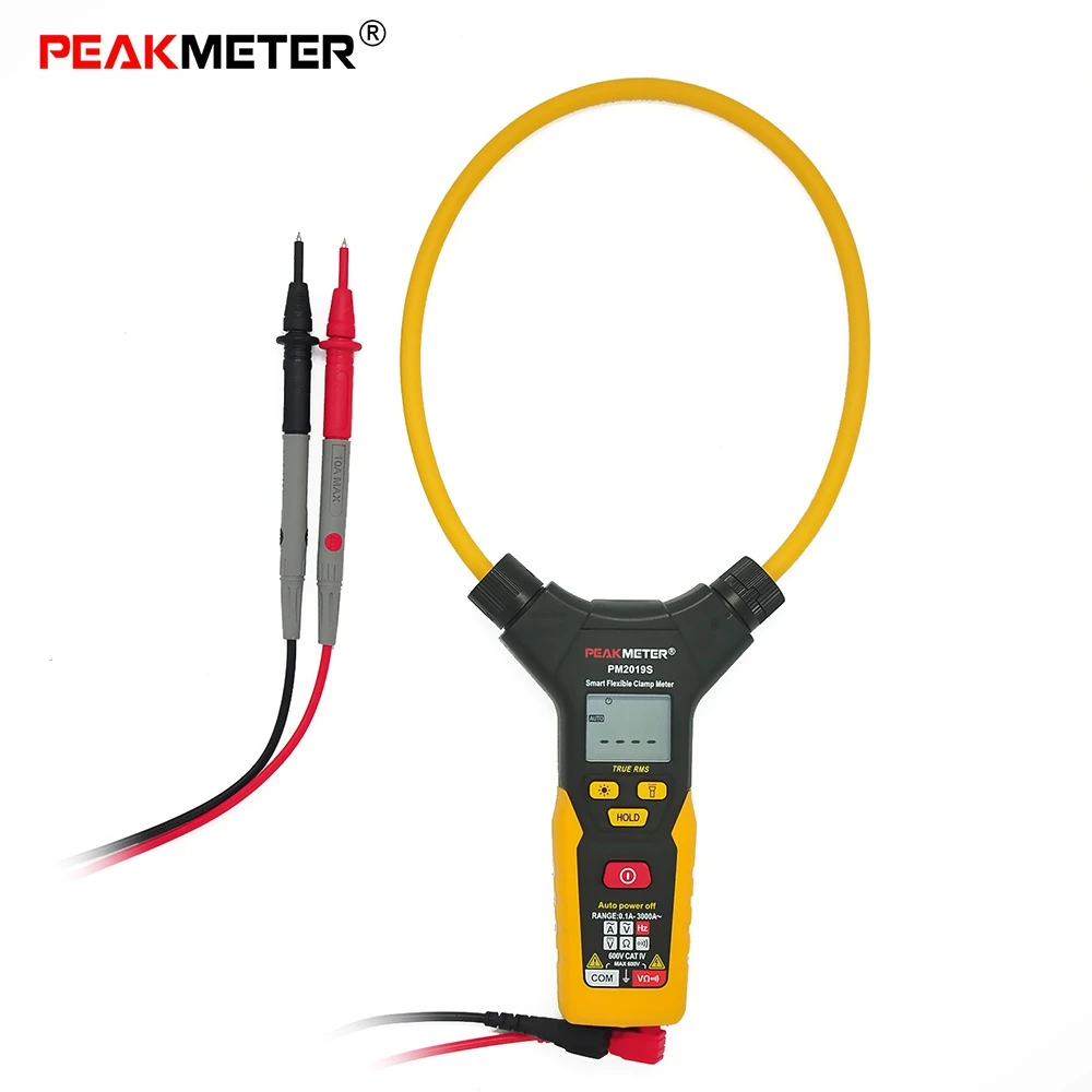 PEAKMETER PM2019A Clamp Meter Multimeter Handheld Digital Flexible AC Current Frequency Detector