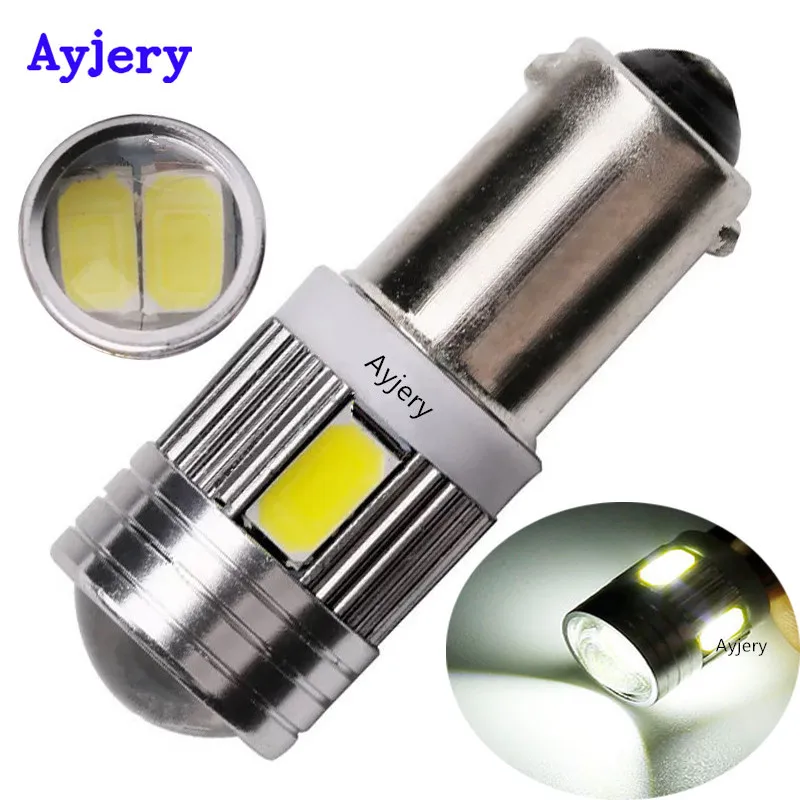 AYJER !! 100PCS Car Bulbs BA9S Led 12V Car LED 5630 5730 6 SMD 6LED