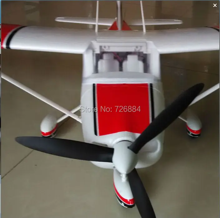 Радиоуправляемый игрушечный самолёт Cessna 182 1410 мм размах крыльев 6ch с закрылками, светодиодный светильник epo KIT(авиарама только без электроники