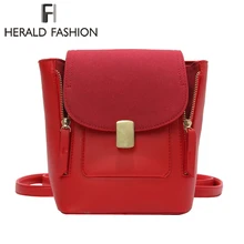 

Herald Fashion Quality Mini Backpack for Women Causal School Bag For Teenage Girls Lady's Pack Bag Female Traveling Shoulder Bag