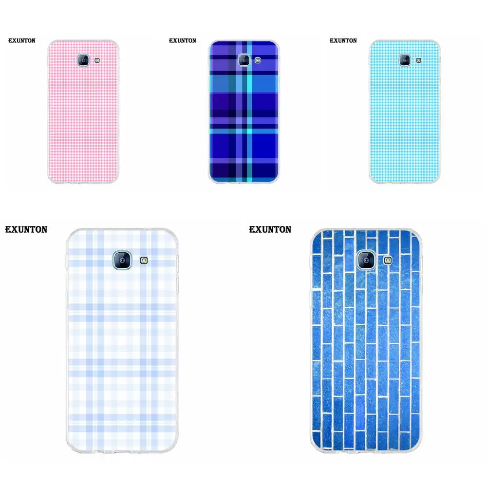 

Light Blue Plaid Printed Soft TPU Cases Capa Cover For Huawei Honor Mate 7 7A 8 9 10 20 V8 V9 V10 G Lite Play Mini Pro P Smart