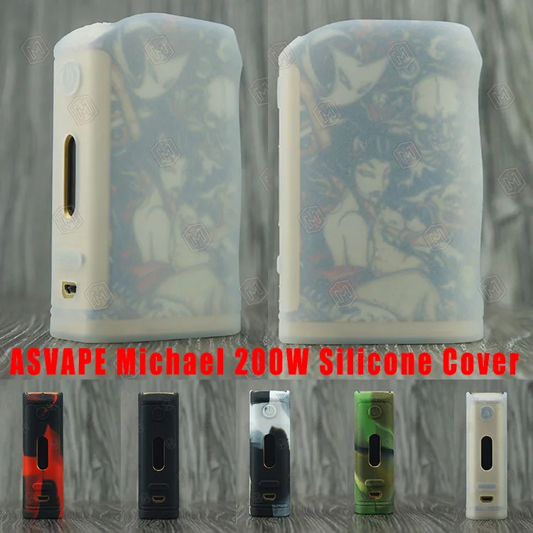 Microsmoke 5 шт силиконовый чехол для 2017 аутентичный Asvape Michael TC MOD 200 W Devils ночной только