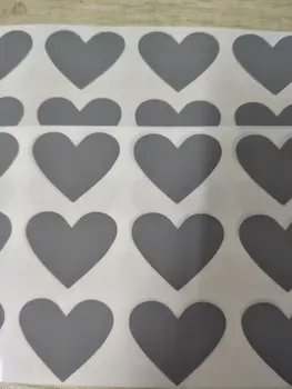 

600pcs 25x30mm silver adhesive love heart shape SCRATCH OFF sticker DIY manual hand made scratched stripe card film