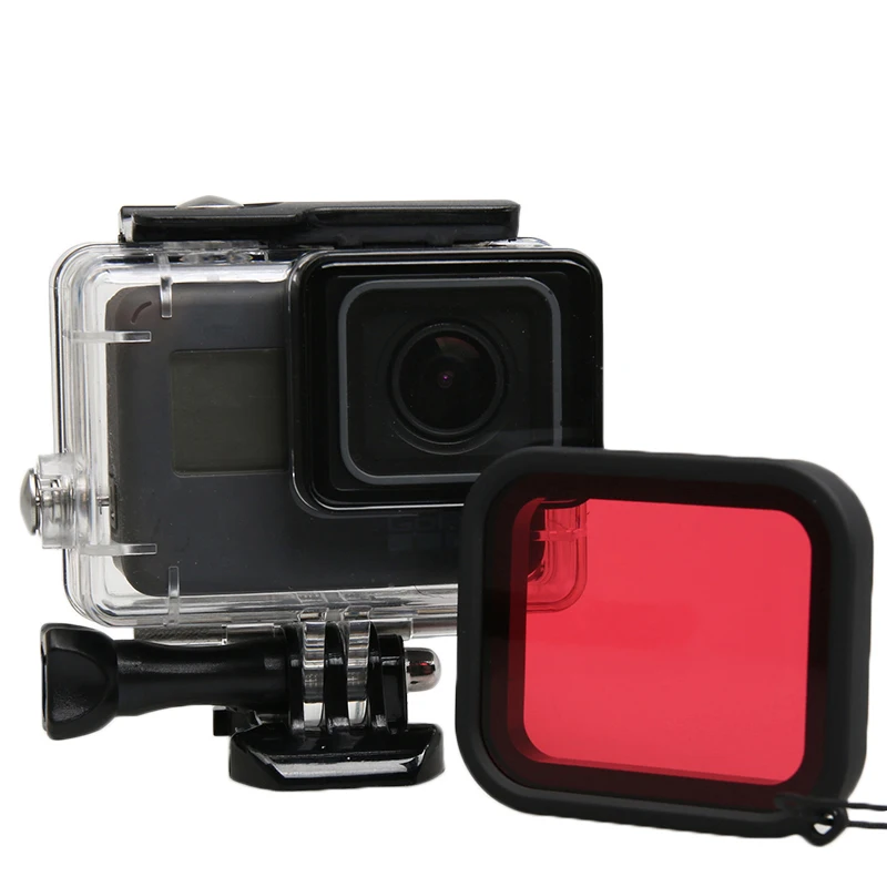 waterproof Case Red Diving Filter lens Dive Underwater Lente Filtors Protector For Go pro Hero Black 5 6 7 Accessories - ANKUX Tech Co., Ltd