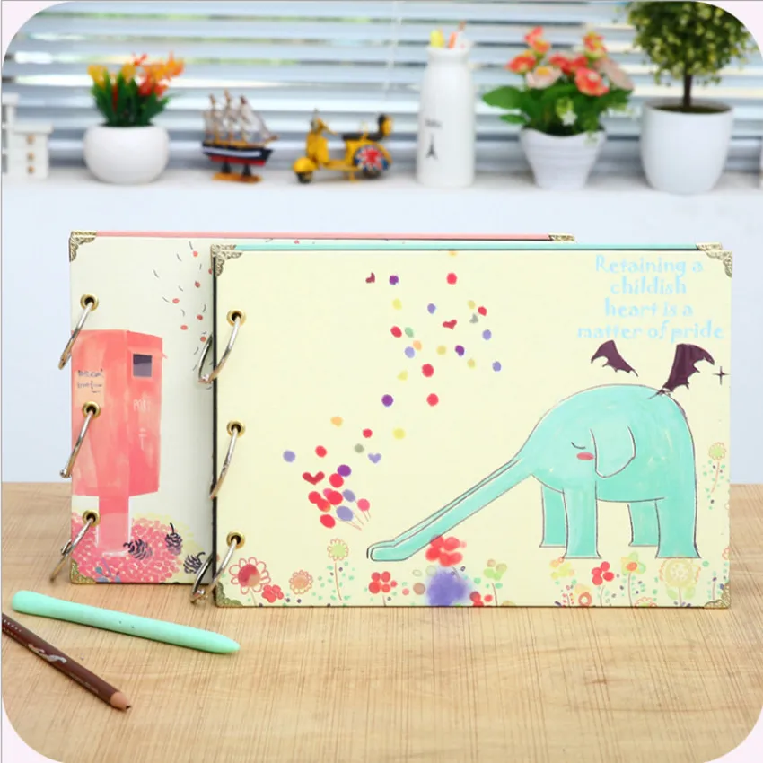 

Creative DIY Manual 10 Inch Paste Paper Albums Family Album Lovers Newborn Baby Gifts Memory Photo Albums