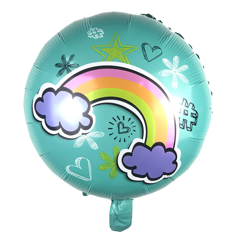 1PC large Cartoon Beautiful rainbow balloon balloon Helium balloons wedding birthday party decorations Supplies kids toy - Цвет: Светло-серый