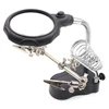 LED light source multi-function auxiliary clip magnifying glass double mirror tool repair clip magnifier ► Photo 1/6