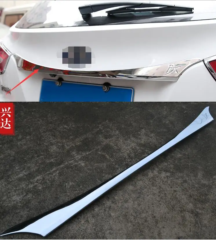 lane legend case for hyundai IX35 2010 2015 Rear trunk trim with ABS chrome moulding car