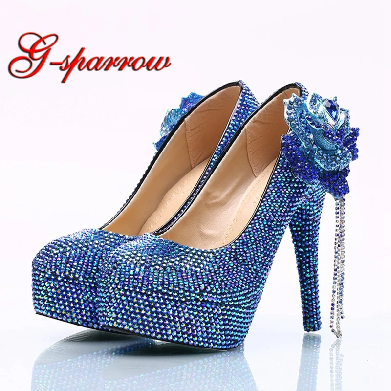 Zapatos de tacón alto para mujer, calzado de fiesta, boda, graduación, despedida, talla grande 44 45, Color morado y plateado|Zapatos de tacón mujer| - AliExpress