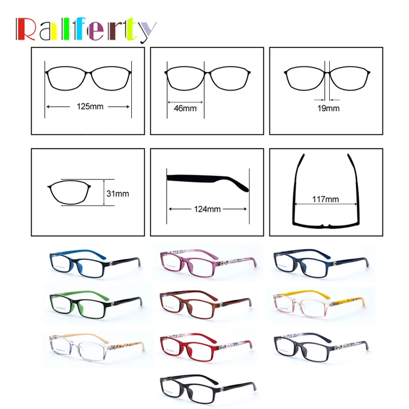 Eyeglasses Frames Ralferty Kids Optical Glasses Frames Boy Girl Myopia Prescription Eyewear Child Spectacle Frame Student Square Eyeglasses 8804o Square Eyeglasses Optical Glasses