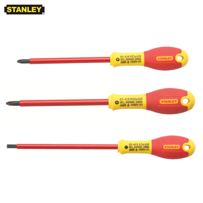 Stanley 1 Pezzo Professionale Grado 1000V Tensione Vde Cacciavite Isolato Coppia Elevata Cacciaviti Elettricisti Fatmax