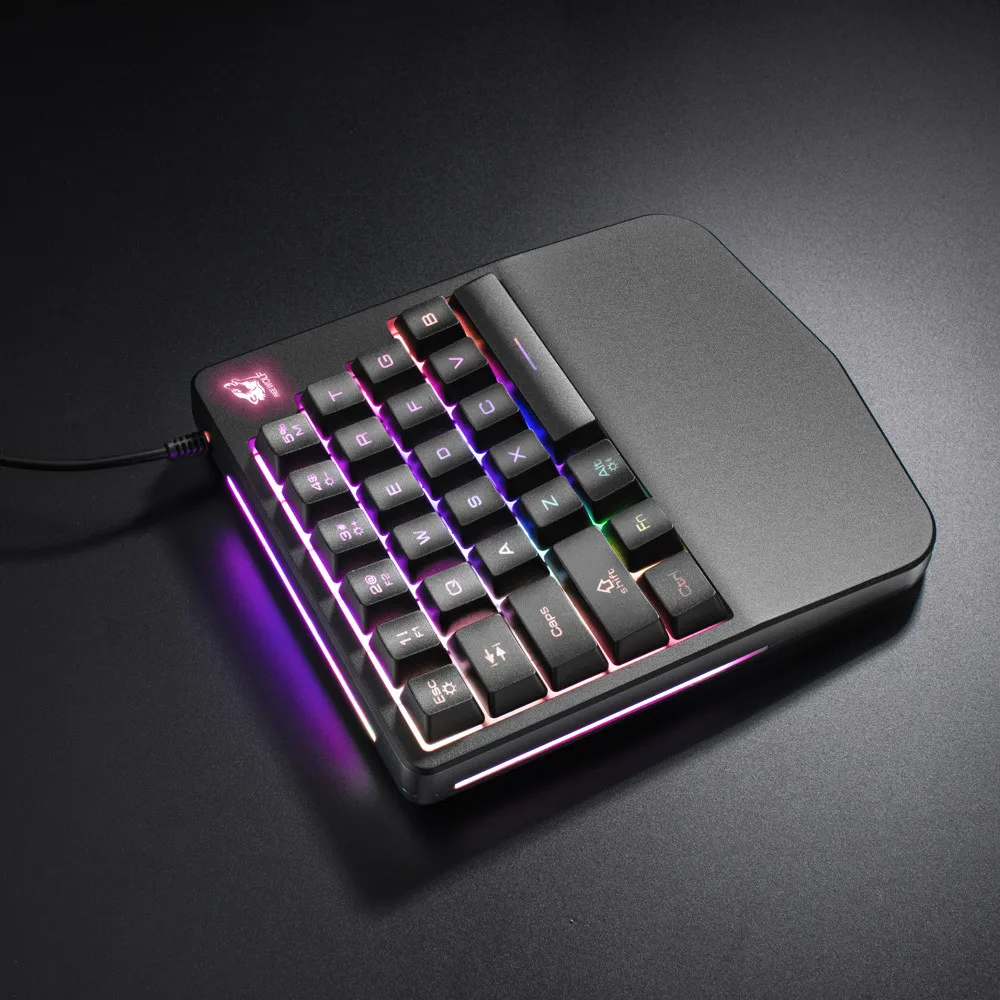 Yangmaile игровая клавиатура K108 Проводная 28 клавиш со светодиодной подсветкой Usb