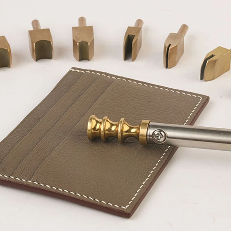 

Leather Pure Brass Solder Soldering Iron Tip To Burn The Edge Decorate Handmade Leather Pyrography Tools Kit Electric