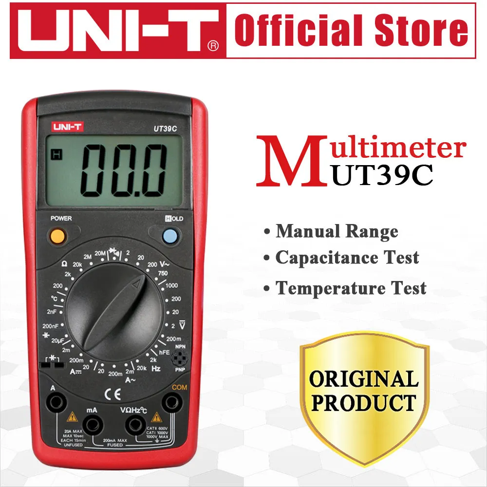 UNI T UT39C Современные Цифровые мультиметры AC 1000 V 1999 граф Ток Ом Кепки тестер данных