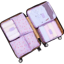 6 pcs/ensemble Marque Sac De Stockage De Voyage Ensemble Pour Vêtements Tidy Organisateur de Poche Valise Accueil Placard Séparation conteneur Organisateur