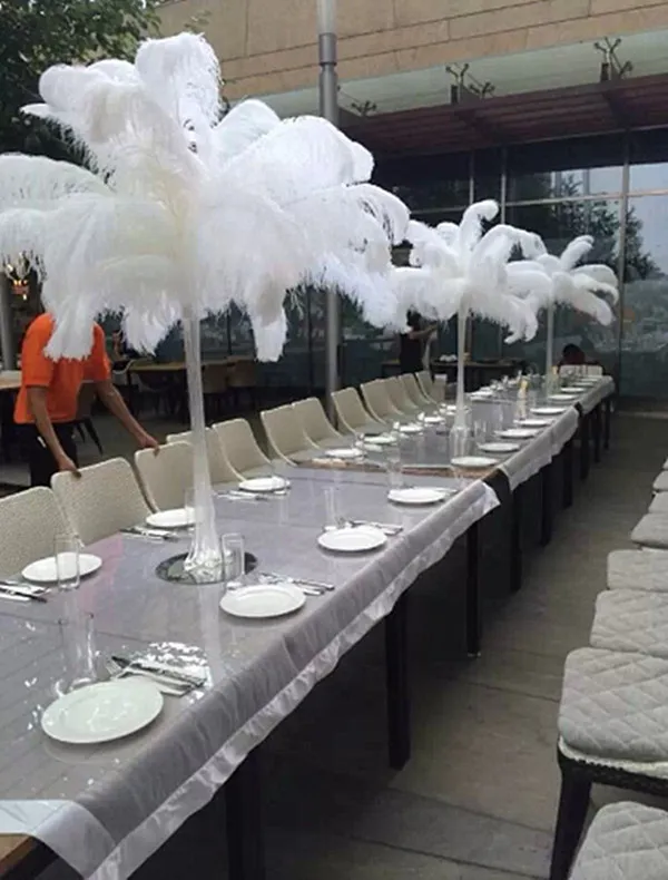 YY-tesco 10 шт./партия натуральный белый страусиные перья для рукоделия 15-75 см карнавальные костюмы вечерние украшения для дома и свадьбы Шлейфы