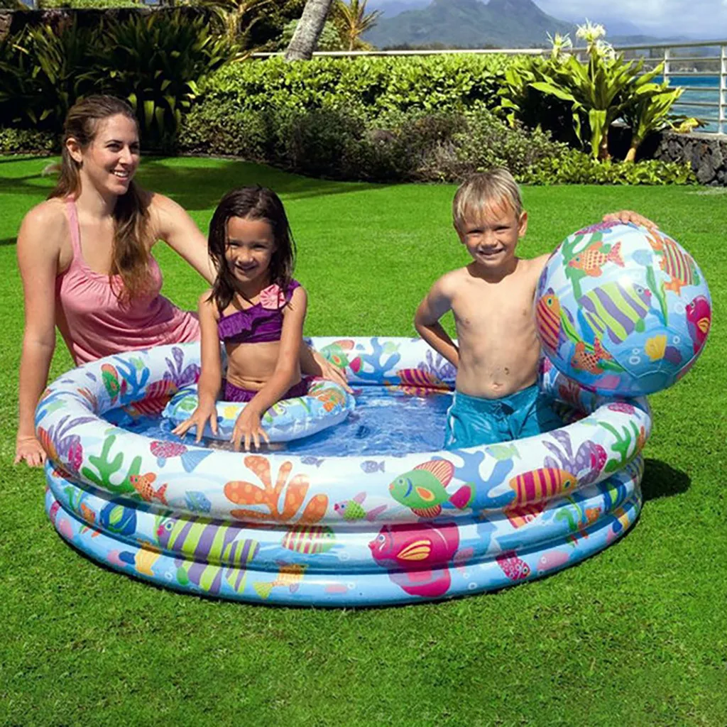 Портативный утолщенный Крытый открытый детский бассейн воздушная подушка детская надувная Ванна Круглый Бассейн летний водный бассейн # g4