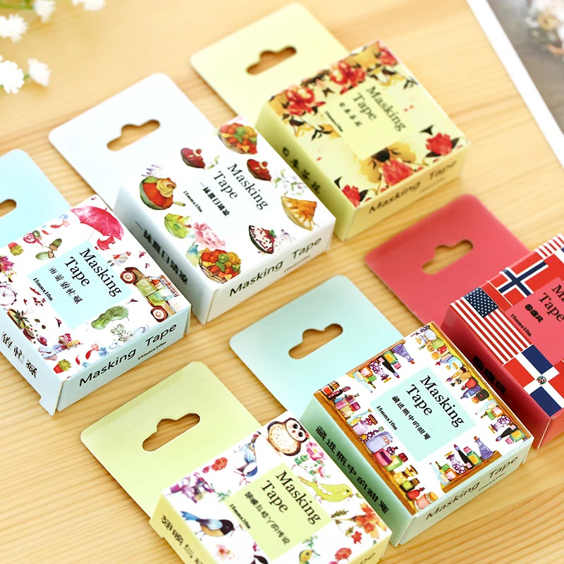 

1PC New Cute 24 Style Size 15mm*10m DIY Yellow Bunny Washi Tapes Masking Tape Cartoon Tapes School Supplies Material Escolar