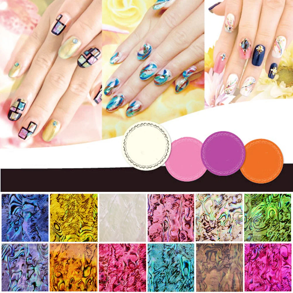

1pc Ultrathin Nail Art Water Transfer Stickers Shell Pattern UV Gel Polish Manicure Tips Decals Sticker Watermark Decorations