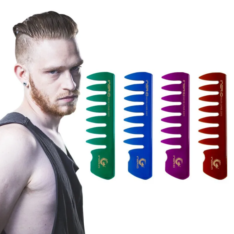 Handle Grip Large Tooth Detangling Curly Hair Comb Back Head Styling