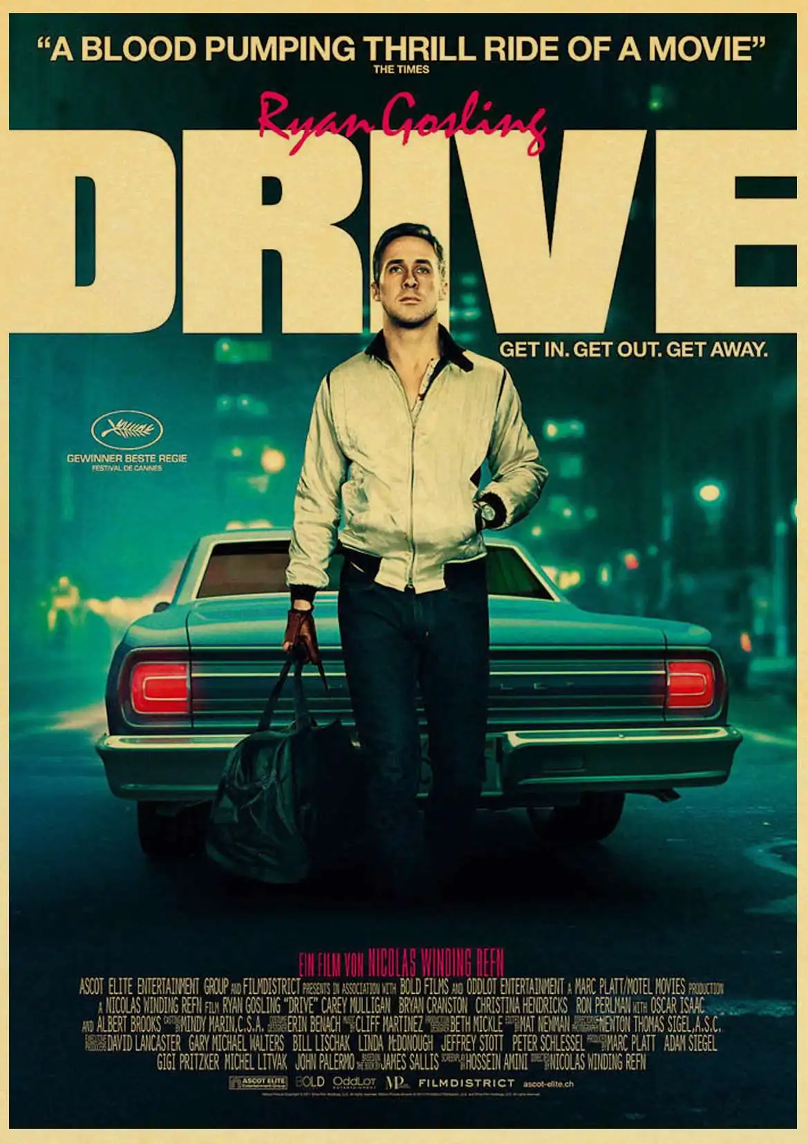 Drive Ryan Gosling Carey Mulligan винтажный бумажный плакат настенная живопись украшение дома 42X30 см 30X21 см