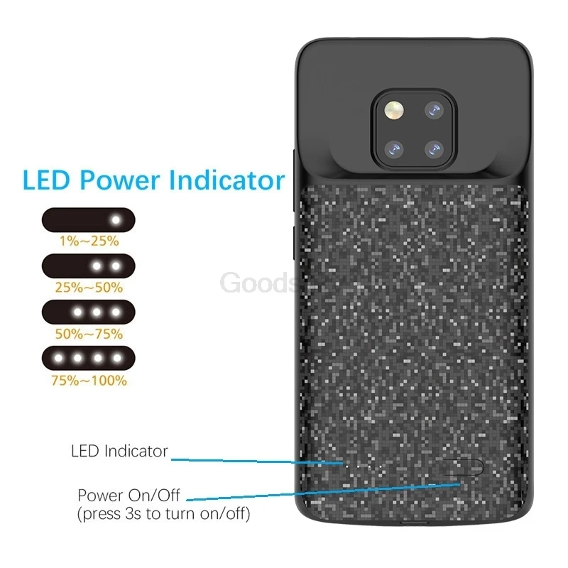 5000/4700 мАч задняя крышка с зажимом для зарядного устройства Huawei Mate 20 Pro Mate20 внешний