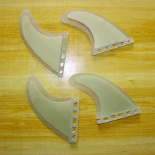Performance Core Bamboo Veneer Thruster 4 fin set Future Base G5 Size Surfboard Fins