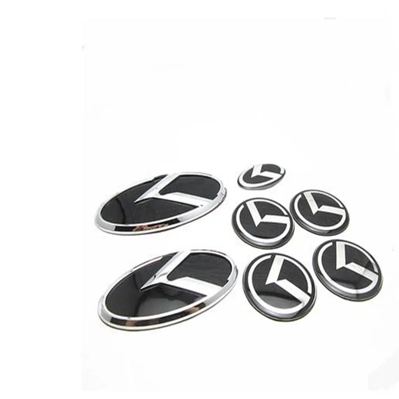 7pcs Set Black K Logo Fit Kia Optima K5 Car Wheel Centre Cap Emblem 7pcs Set Black K Logo Fit Kia Optima K5 Car Wheel Centre Cap Emblem Sticker Hood Trunk Steering New
