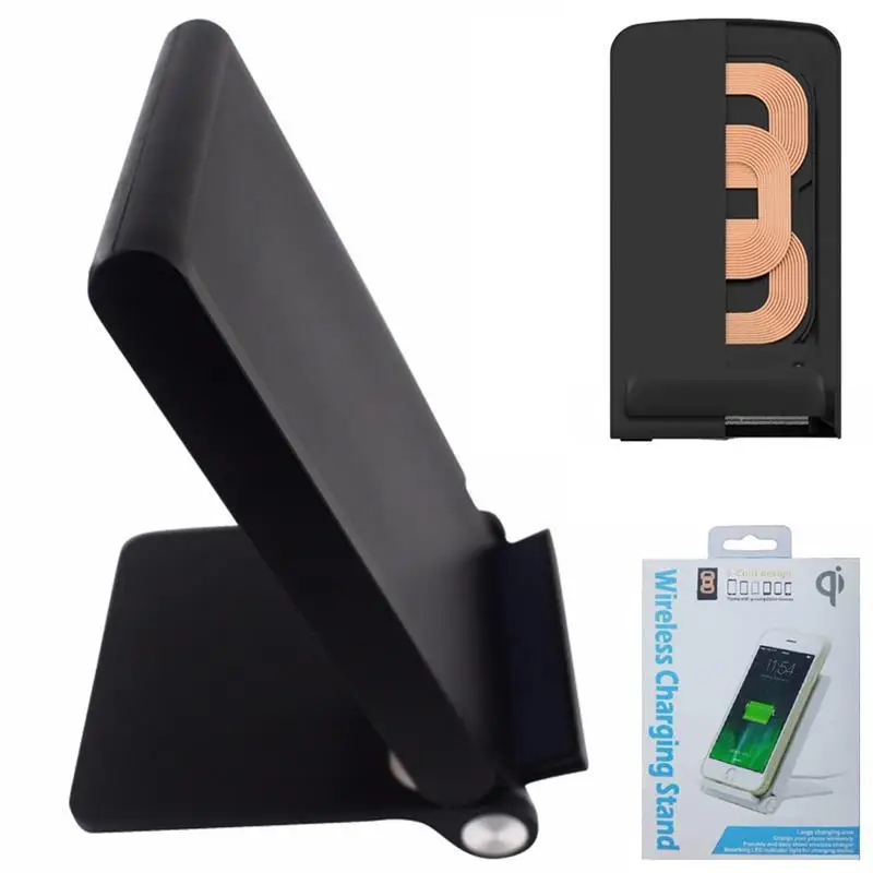 

Universal 3 Three Coils Qi Wireless Charger Folding Charging Stand Pad For Samsung S7 S7 Edge S6 S6 Edge+ Note 5 Note 7