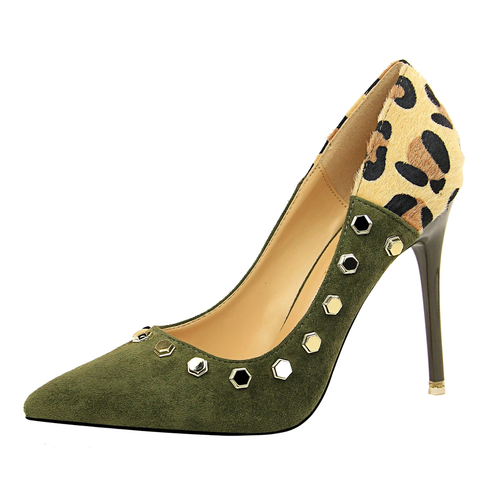 Dijigirls/US5 9 модные пикантные женские туфли на каблуке сандалии Slip On заклепками в