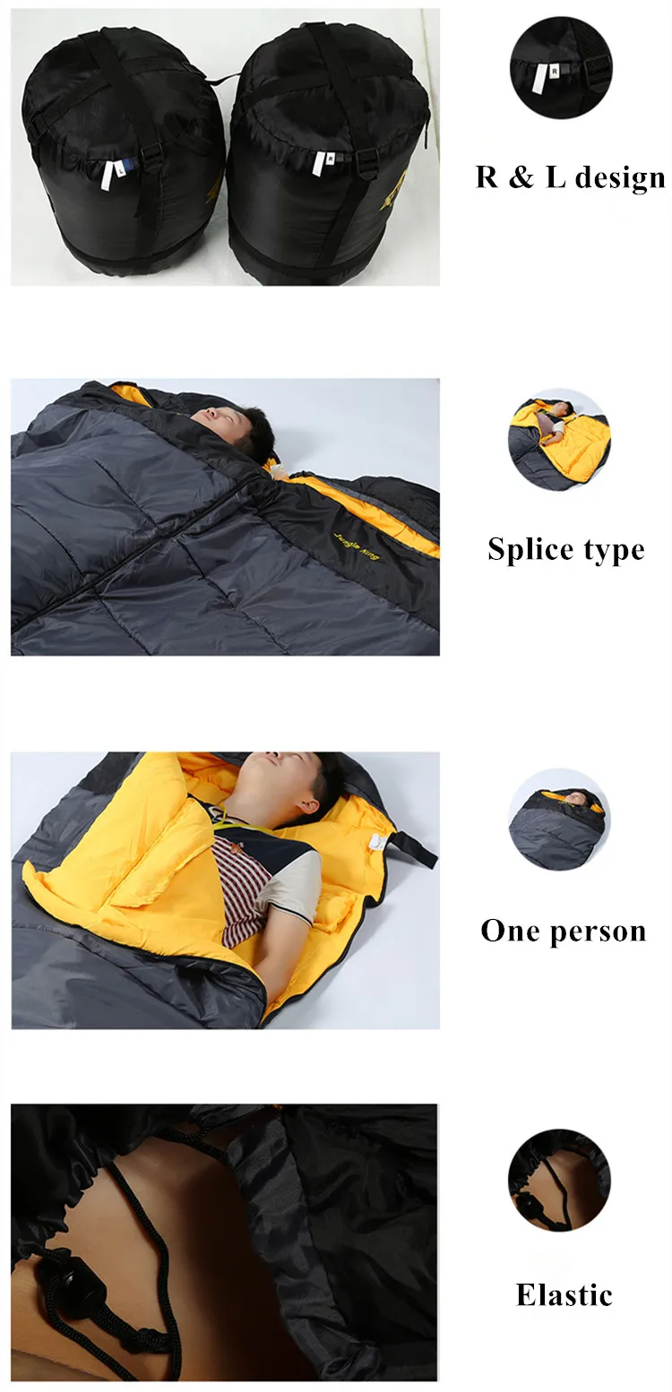 Новое поступление, зимний спальный мешок для холодной погоды, серый/оранжевый/синий, 1,7 кг, спальный мешок для Походов, Кемпинга