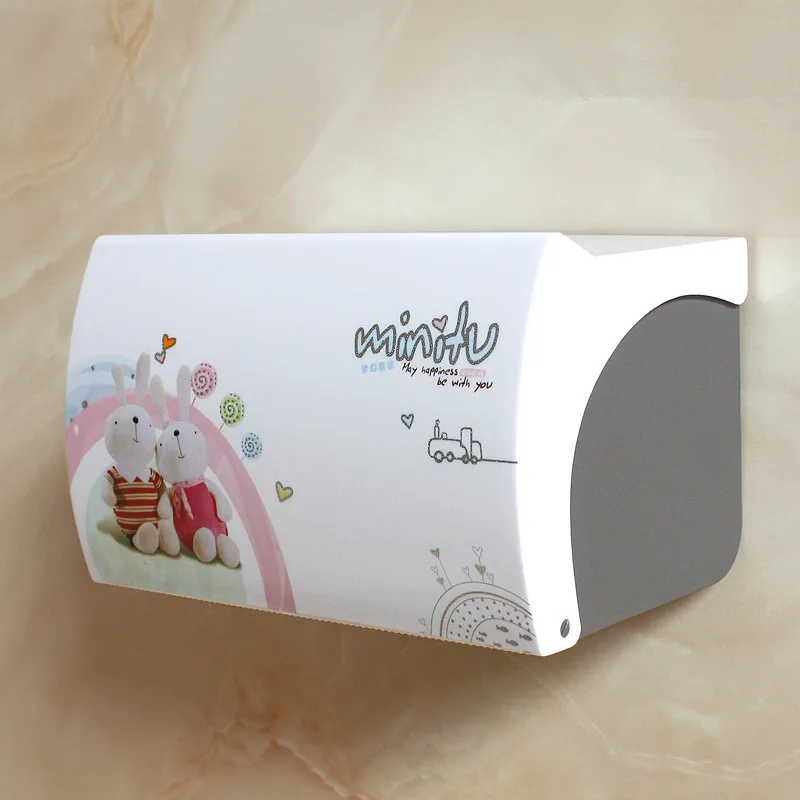 Toilet Paper Holder Plastic Acrylic Waterproof Toilet Roll Holder Box Free Stiletto Creative Door Paper Towel Box