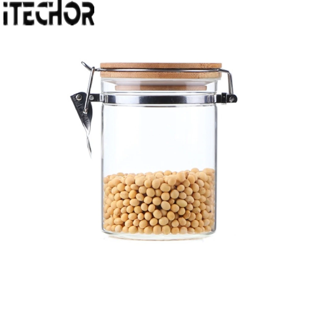 

850ML Food Storage Container Airtight Easy Lock with KKC Metal Buckles and Bamboo Lid Super High Quality