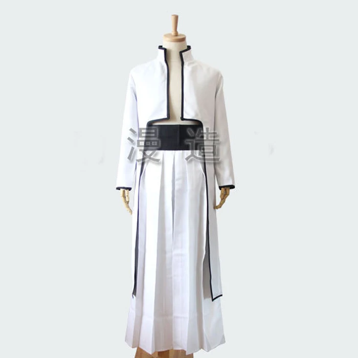 Cosplay&Ware [7]Anime Bleach Ulquiorra Cifer Cosplay Costume Full Set White Kendo Kimono Cloak Pants Belt Halloween Costumes -Cosplay&Ware anime Shop