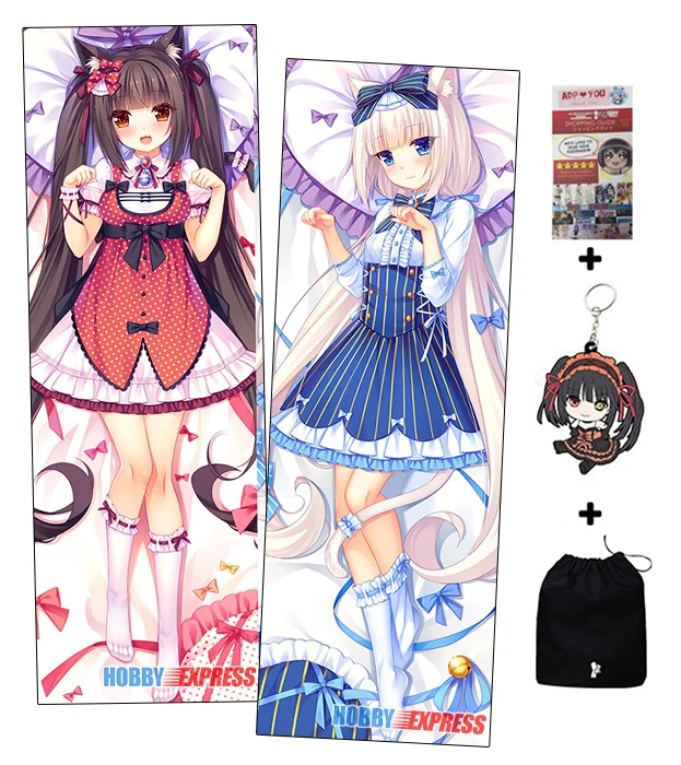 59" NEKOPARA vanilla Japan Anime Dakimakura hugging body Pillow case