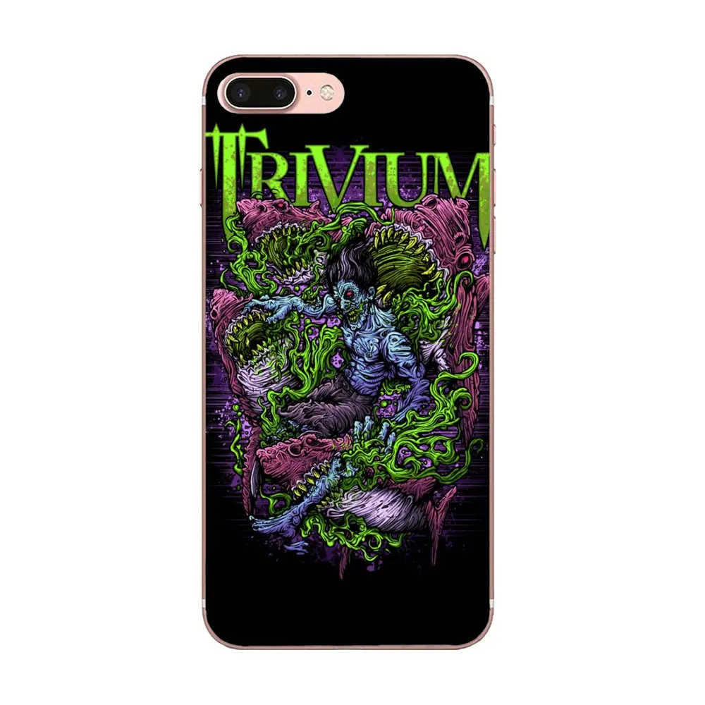 Металлический чехол для телефона с рисунком рок группы Trivium Apple iPhone 4 4S 5 5C 5S SE 6 6S 7 8