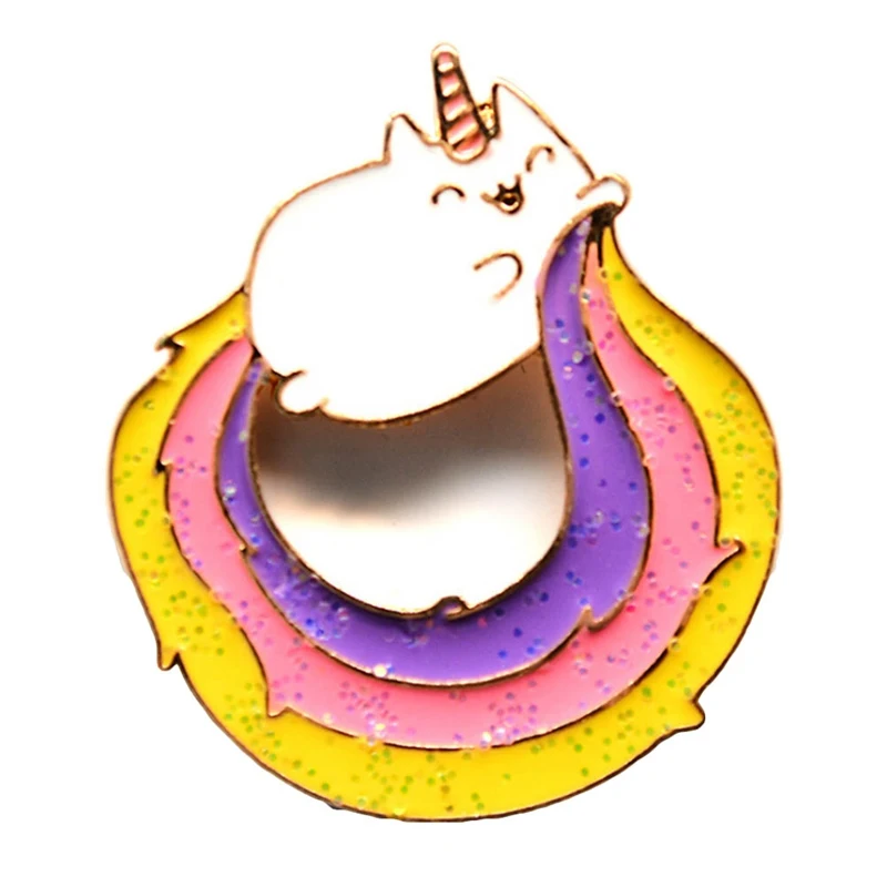 

Kawaii Unicorn Cartoon Metal Brooch Badges Alloy Pin Badges Icons Clothes Backpack Decoration