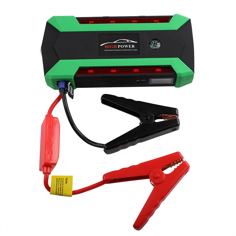 20000mAh Car Jump Starter 600A Peak Current Car Battery Power Pack 12V Green Light Strip Auto Charger Portable Starting Device