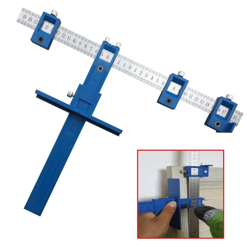 

Drill Guide Sleeve Cabinet Hardware Jig Drawer Pull Jig Wood Drilling Dowelling Hole Saw Master Adjustable installation tool