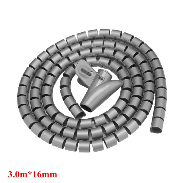 Гибкая спиральная трубка Кабельный органайзер провода обёрточная Бумага шнур протектор провода хранения трубы сматывание кабеля - Цвет: 12