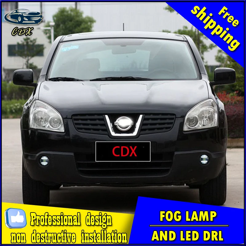 

Car-styling LED fog light for Nissan Qashqai 2010-2015 LED Fog lamp with lens and LED daytime running ligh for car accessories