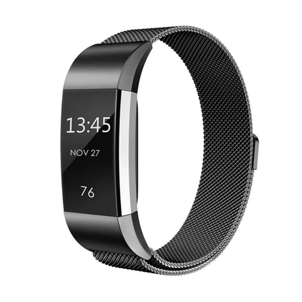 Luxury Magnetic Milanese Loop Wrist strap &amp Link Bracelet Stainless Steel Band Adjustable Closure for Charge 2 | Электроника