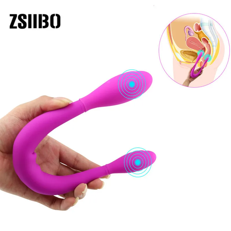 Double vibrator for woman phaloimitator Silicone clitoris stimulator erotic toys Female masturbation massage stick