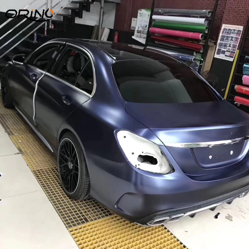 Pearl Matte Metallic Midnight Blue Vinyl Wrap Film For Whole Car Wrapping  Foil DIY Decal with Air Release Bubble