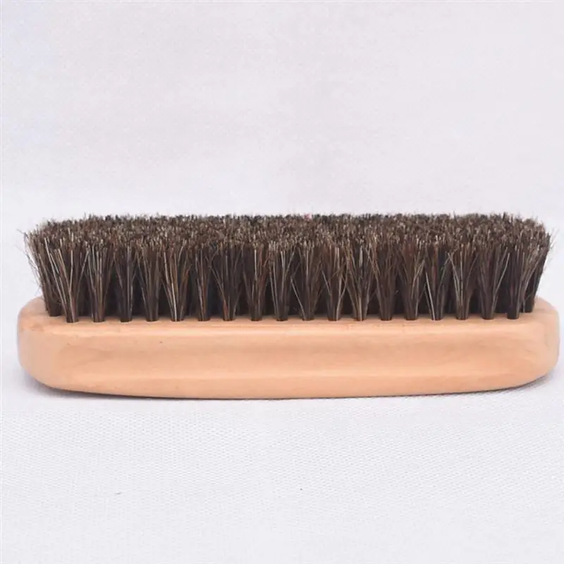 Shoe Brush Horsehair Large Professional Boot Shoe Shine and Buff Brush