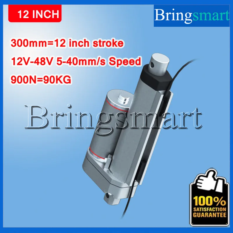 

Bringsmart TGA-X 300mm 12 Inch Linear Actuator 12V-48V DC Motor 900N Load Customized Speed 5-35mm/s Manually adjustable stroke