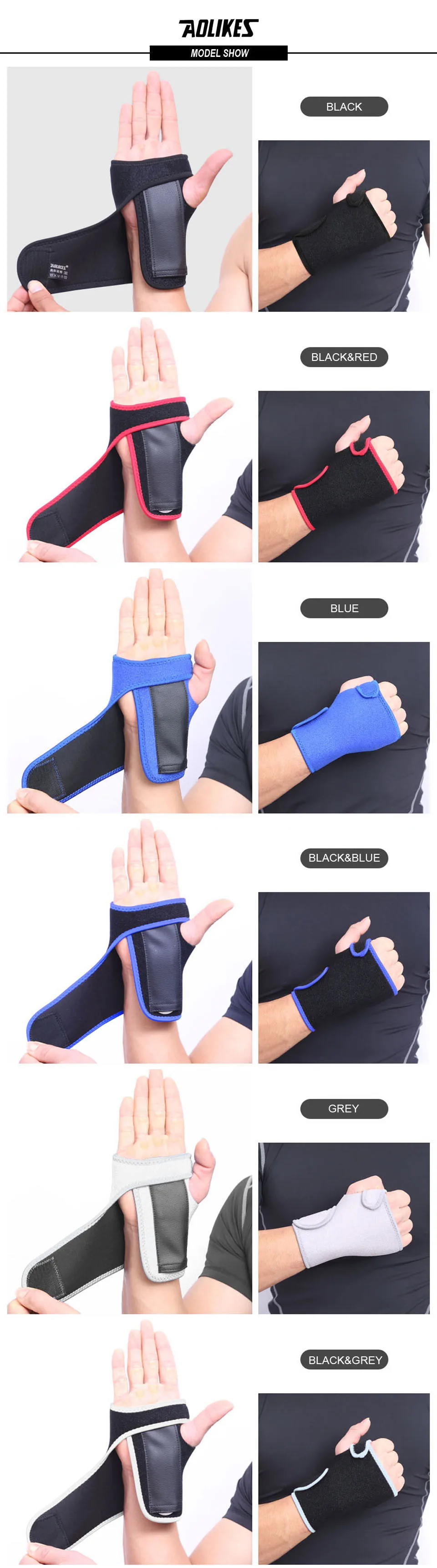AOLIKES 1 шт. бандаж Ортопедический карпальный туннель рука запястья Поддержка Brace полезные открытый шина растяжения артрит ленточный ремень